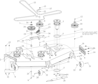 Deck Diagram and Parts List for ZTX4-60KH (47TSAAA8A10)(2023) Cub Cadet Lawn Tractor